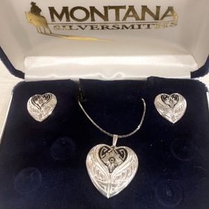 Vintage Montana Silversmith necklace/earrings set